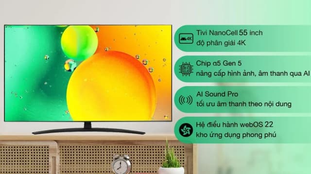So sánh giá Smart Tivi NanoCell LG AI 4K 55 inch 55NANO76SQA rẻ nhất? - Ảnh 2