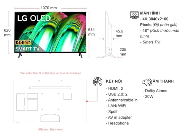 Top 1 so sánh giá Smart Tivi OLED LG 4K 48 inch 48A2PSA - Tìm sản phẩm giá rẻ nhất - Ảnh 7