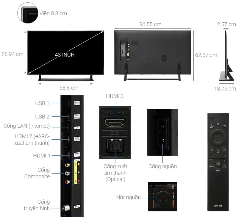 Smart Tivi QLED Samsung 4K 43 inch QA43Q60B - Giá rẻ nhất hôm nay - Ảnh 12