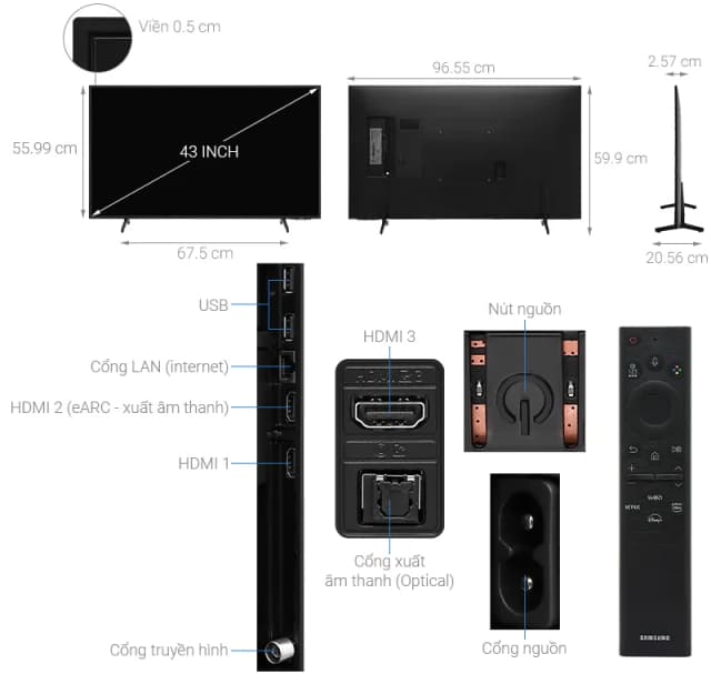 Top 1 so sánh giá Smart Tivi Samsung 4K Crystal UHD 43 inch UA43BU8000 - Tìm sản phẩm giá rẻ nhất - Ảnh 2