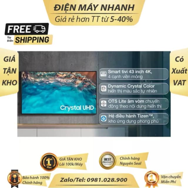 Top 1 so sánh giá Smart Tivi Samsung 4K Crystal UHD 43 inch UA43BU8000 - Tìm sản phẩm giá rẻ nhất - Ảnh 20
