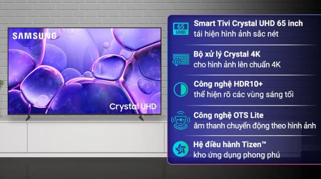 So sánh giá Smart Tivi Crystal UHD Samsung 4K 65 inch UA65U8550F rẻ nhất? - Ảnh 4