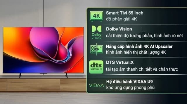 So sánh giá Smart Tivi Hisense 4K 55 inch 55A6Q rẻ nhất? - Ảnh 4