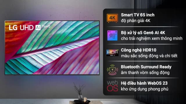 So sánh giá Smart Tivi LG AI 4K 65 inch 65UR7550PSC rẻ nhất? - Ảnh 3