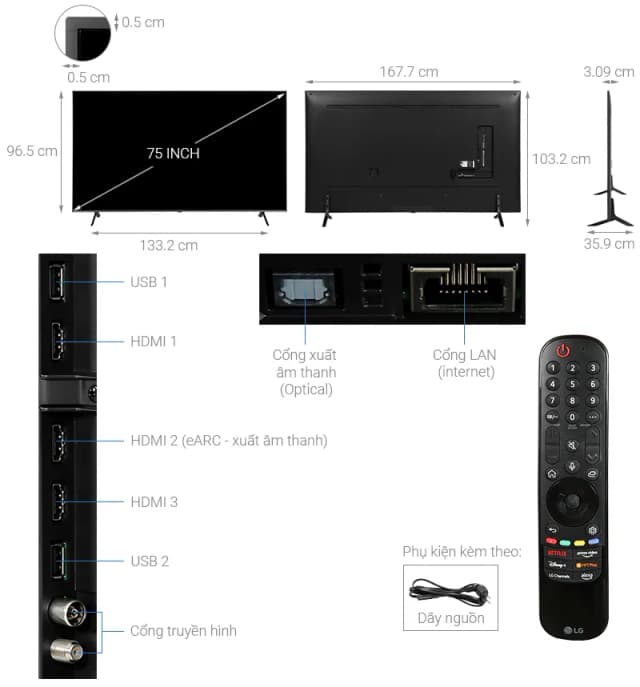 So sánh giá Smart Tivi LG AI 4K 75 inch 75UR9050PSK rẻ nhất? - Ảnh 13