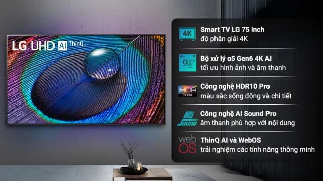 So sánh giá Smart Tivi LG AI 4K 75 inch 75UR9050PSK rẻ nhất? - Ảnh 8
