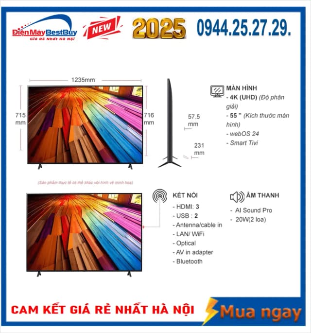 So sánh giá Smart Tivi LG AI 4K 55 inch 55UA8450PSA rẻ nhất? - Ảnh 17