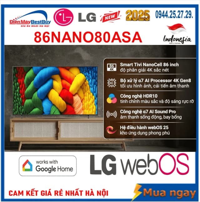 So sánh giá Smart Tivi NanoCell LG AI 4K 86 inch 86NANO80ASA rẻ nhất? - Ảnh 13