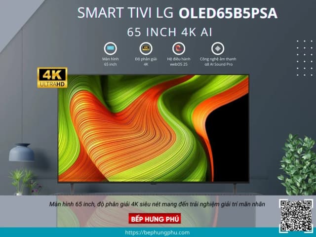 So sánh giá Smart Tivi OLED LG AI 4K 65 inch OLED65B5PSA rẻ nhất? - Ảnh 8