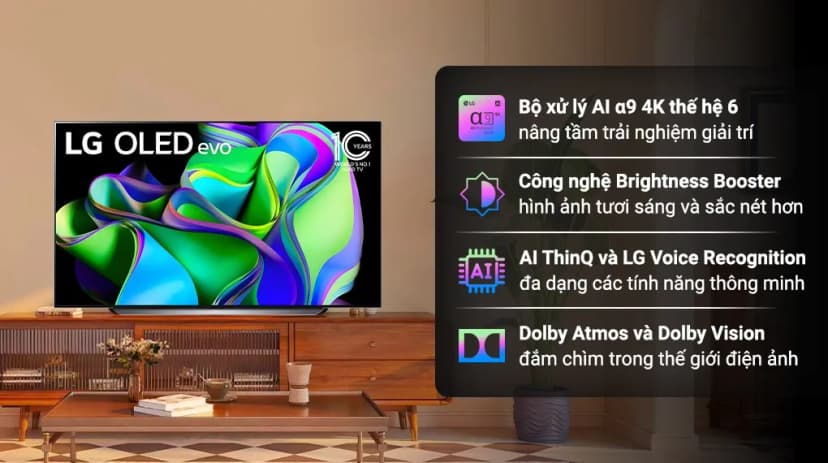 Smart Tivi OLED LG AI 4K 83 inch OLED83C6PSA - Giá rẻ nhất hôm nay - Ảnh 3