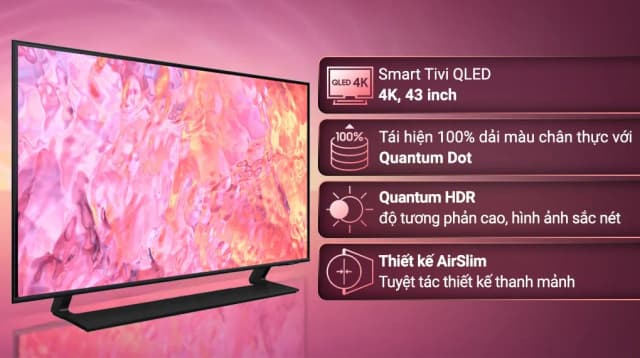 So sánh giá Smart Tivi QLED Samsung 4K 43 inch QA43Q60C rẻ nhất? - Ảnh 2