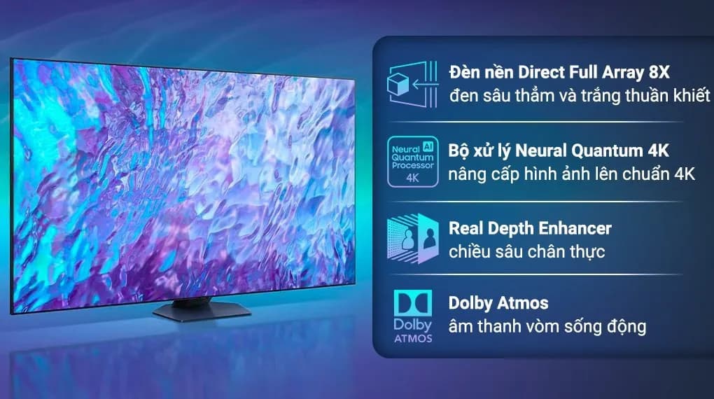 Samsung Smart Tivi QLED Samsung AI 4K 55 inch QA55Q80C