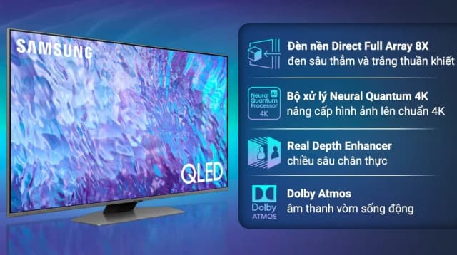So sánh giá Smart Tivi QLED Samsung AI 4K 55 inch QA55Q80C rẻ nhất? - Ảnh 8