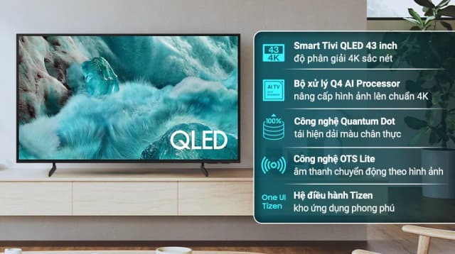 So sánh giá Smart Tivi QLED Samsung AI 4K 43 inch QA43Q7FA rẻ nhất? - Ảnh 2