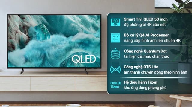 So sánh giá Smart Tivi QLED Samsung AI 4K 50 inch QA50Q7FA rẻ nhất? - Ảnh 2