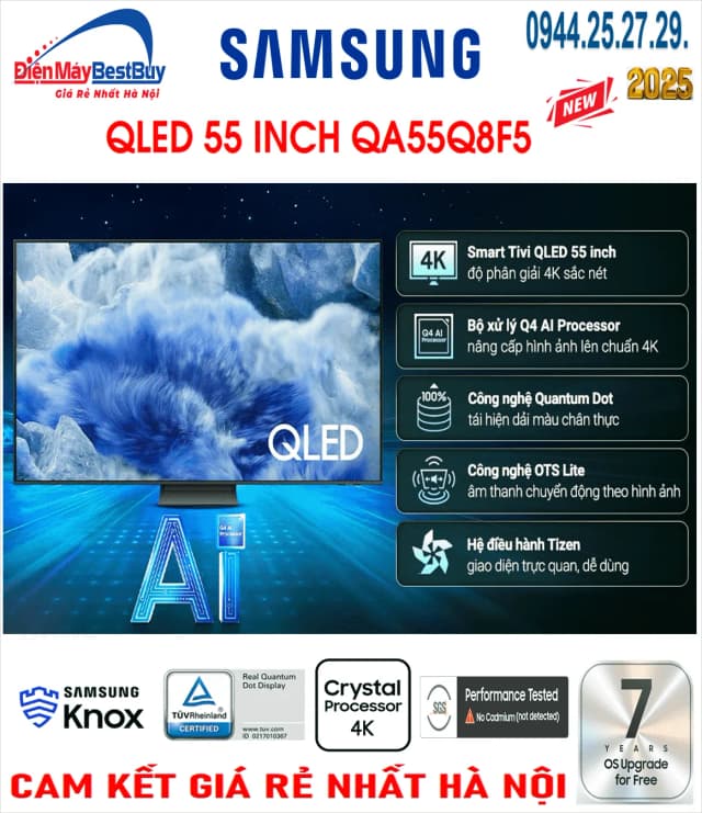 So sánh giá Smart Tivi QLED Samsung AI 4K 55 inch QA55Q8F5 rẻ nhất? - Ảnh 7