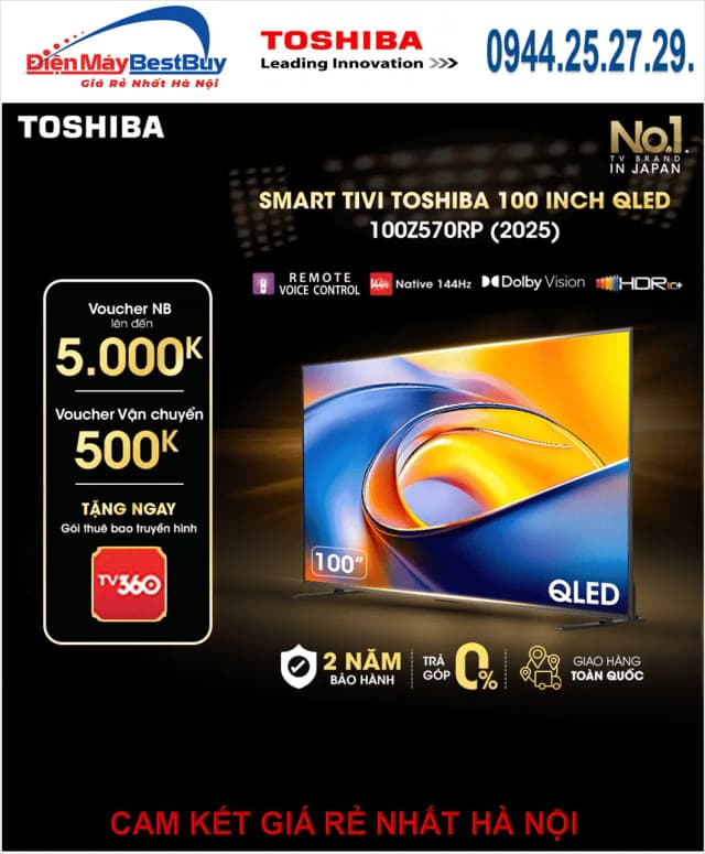 Top 1 so sánh giá Smart Tivi QLED Toshiba AI 4K 100 inch 100Z570RP - Tìm sản phẩm giá rẻ nhất - Ảnh 2