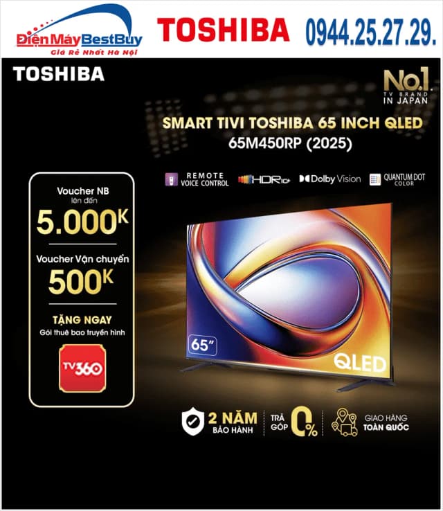 So sánh giá Smart Tivi QLED Toshiba AI 4K 65 inch 65M450RP rẻ nhất? - Ảnh 15