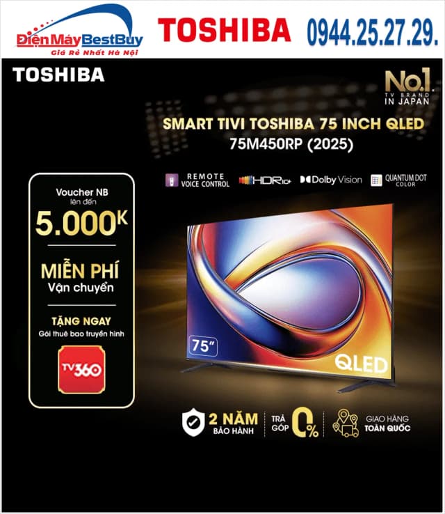 So sánh giá Smart Tivi QLED Toshiba AI 4K 75 inch 75M450RP rẻ nhất? - Ảnh 10