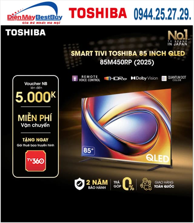So sánh giá Smart Tivi QLED Toshiba AI 4K 85 inch 85M450RP rẻ nhất? - Ảnh 5