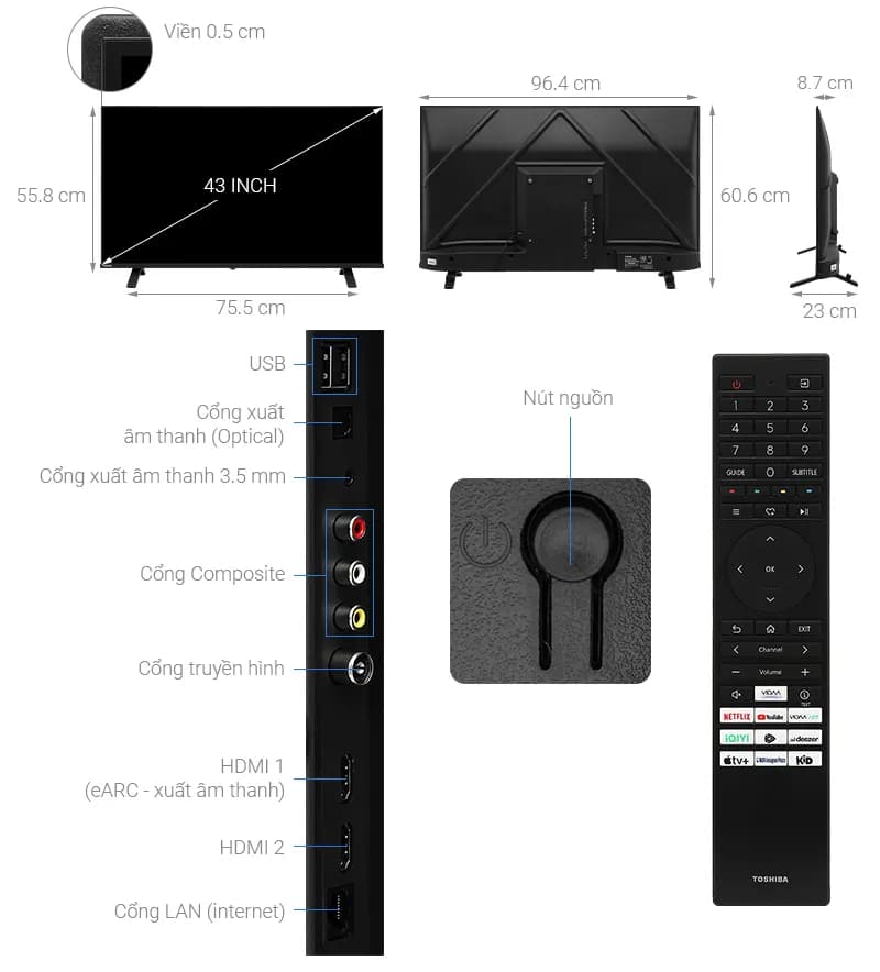 So sánh giá Smart Tivi QLED Toshiba FHD 40 inch 40V37SP - Tìm sản phẩm giá rẻ nhất - Ảnh 15