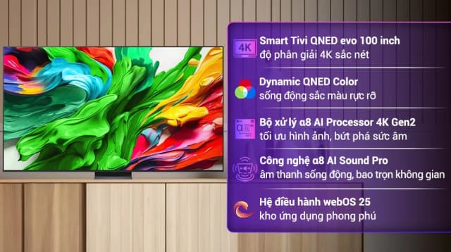 So sánh giá Smart Tivi QNED evo LG AI 4K 100 inch 100QNED86AS rẻ nhất? - Ảnh 7