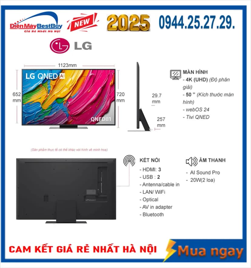Smart Tivi QNED LG AI 4K 50 inch 50QNED70BSA - Giá rẻ nhất hôm nay - Ảnh 5
