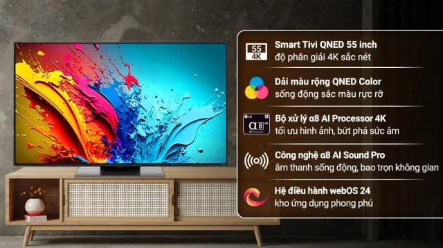Top 1 so sánh giá Smart Tivi QNED LG AI 4K 55 inch 55QNED86BSA - Tìm sản phẩm giá rẻ nhất - Ảnh 14