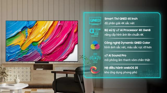 So sánh giá Smart Tivi QNED LG AI 4K 65 inch 65QNED81ASA rẻ nhất? - Ảnh 3
