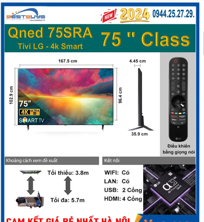 So sánh giá Smart Tivi QNED LG AI 4K 75 inch 75QNED70BSA - Tìm sản phẩm giá rẻ nhất - Ảnh 6
