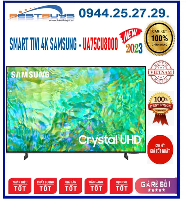 So sánh giá Smart Tivi Crystal UHD Samsung 4K 75 inch UA75CU8000 rẻ nhất? - Ảnh 9