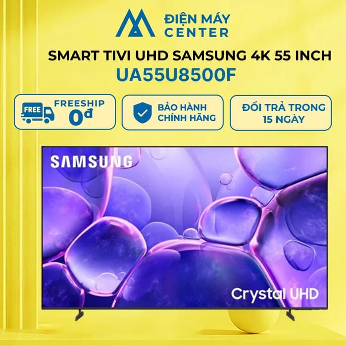 Smart Tivi Crystal UHD Samsung AI 4K 55 inch UA55U8500H - Giá rẻ nhất hôm nay - Ảnh 1