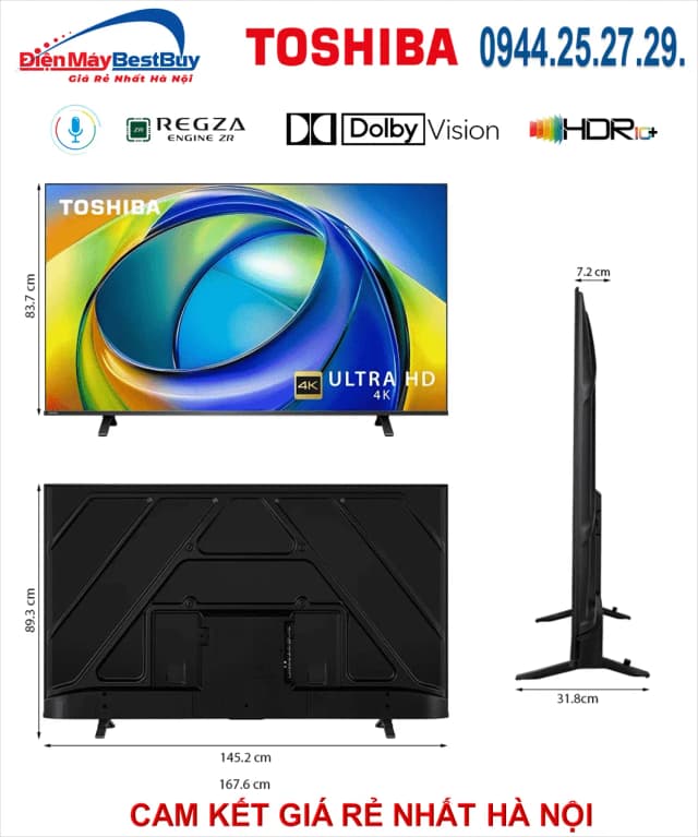So sánh giá Smart Tivi Toshiba AI 4K 65 inch 65C350RP rẻ nhất? - Ảnh 11