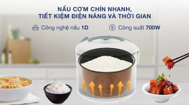 So sánh giá Nồi cơm nắp gài Sunhouse 1.8 lít SHD8602 rẻ nhất? - Ảnh 12