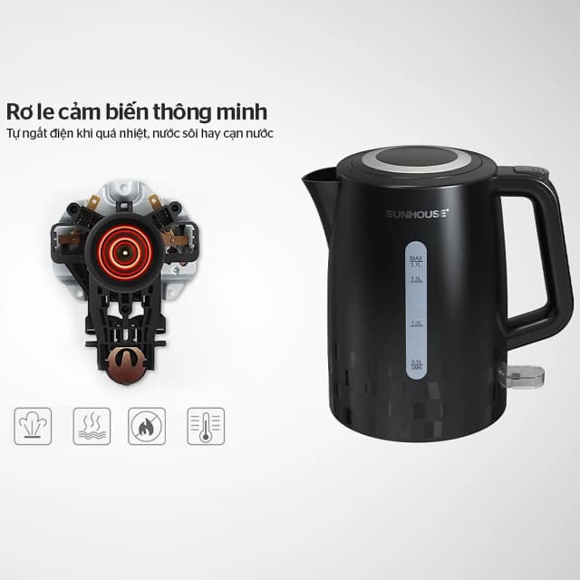 Top 1 so sánh giá Bình đun siêu tốc Sunhouse 1.7 lít SHD1306 - Tìm sản phẩm giá rẻ nhất - Ảnh 19