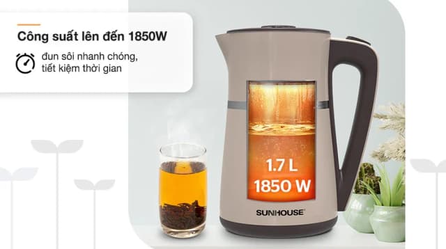 Top 1 so sánh giá Bình đun siêu tốc Sunhouse 1.7 lít SHD1359 - Tìm sản phẩm giá rẻ nhất - Ảnh 7