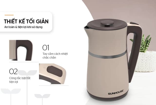 Top 1 so sánh giá Bình đun siêu tốc Sunhouse 1.7 lít SHD1359 - Tìm sản phẩm giá rẻ nhất - Ảnh 9