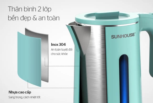 So sánh giá Bình đun siêu tốc Sunhouse 1.8 lít SHD1351 rẻ nhất? - Ảnh 5