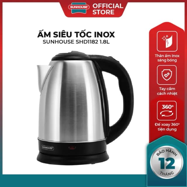 Top 1 so sánh giá Bình đun siêu tốc Sunhouse 1.8 lít SHD1376 - Tìm sản phẩm giá rẻ nhất - Ảnh 12