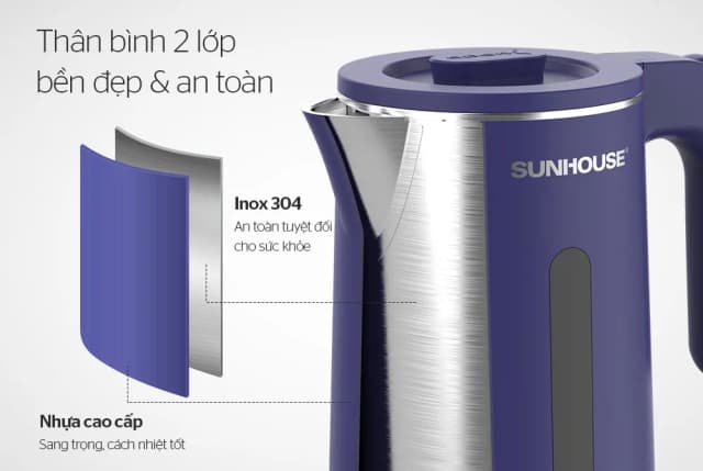 Top 1 so sánh giá Bình đun siêu tốc Sunhouse 2.5 lít SHD1392 - Tìm sản phẩm giá rẻ nhất - Ảnh 12