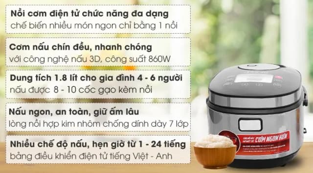 So sánh giá Nồi cơm điện tử Sunhouse mama 1.8 lít SHD8903 rẻ nhất? - Ảnh 16
