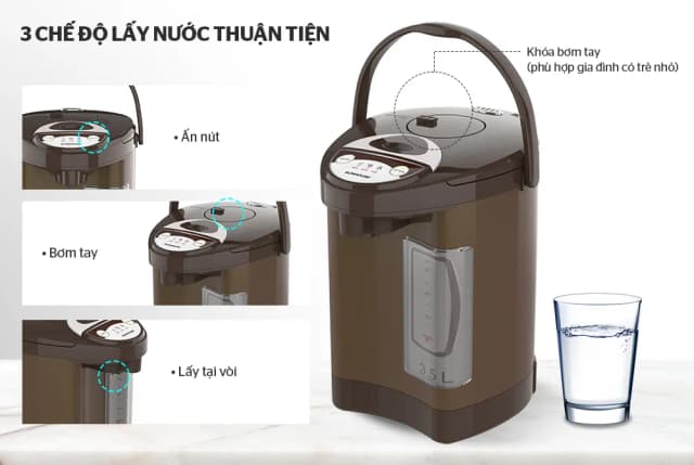 So sánh giá Bình thủy điện Sunhouse SH 1535 3.5 lít rẻ nhất? - Ảnh 15