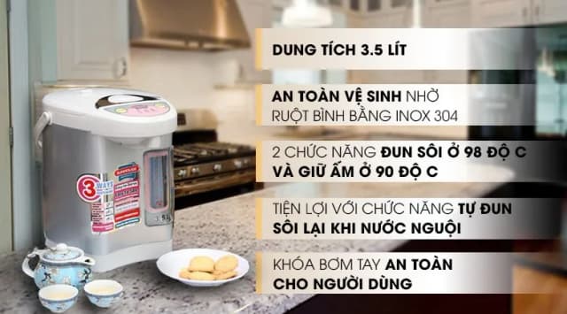 So sánh giá Bình thủy điện Sunhouse SH 1535 3.5 lít rẻ nhất? - Ảnh 10