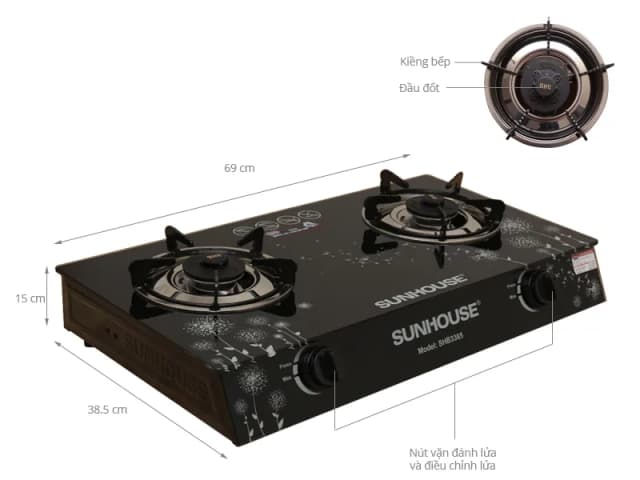 So sánh giá Bếp ga đôi Sunhouse SHB3365 rẻ nhất? - Ảnh 3