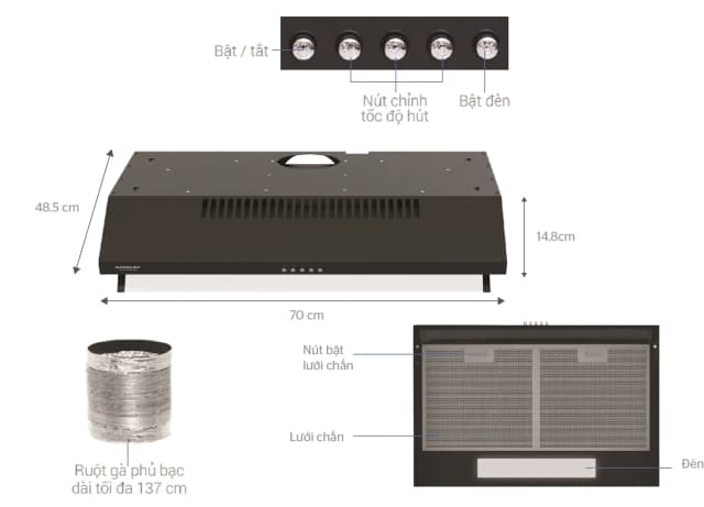 So sánh giá Máy hút mùi âm tủ Sunhouse SHB6118B rẻ nhất? - Ảnh 5