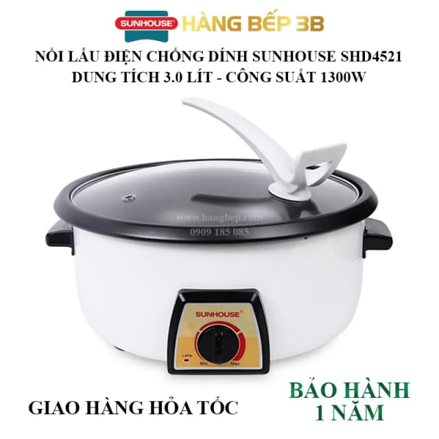 So sánh giá Nồi lẩu điện Sunhouse SHD 4521 3 lít rẻ nhất? - Ảnh 14