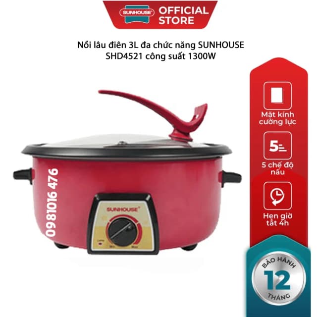 So sánh giá Nồi lẩu điện Sunhouse SHD 4521 3 lít rẻ nhất? - Ảnh 20