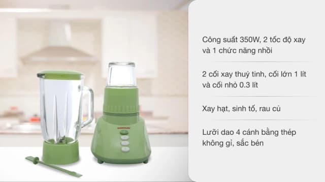So sánh giá Máy xay sinh tố đa năng Sunhouse SHD 5112 Xanh rẻ nhất? - Ảnh 4