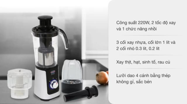 So sánh giá Máy xay sinh tố đa năng Sunhouse SHD 5322 Đen rẻ nhất? - Ảnh 11