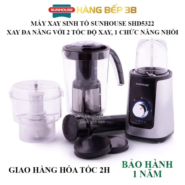 So sánh giá Máy xay sinh tố đa năng Sunhouse SHD 5322 Đen rẻ nhất? - Ảnh 10